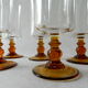 6 vintage champagne flutes
