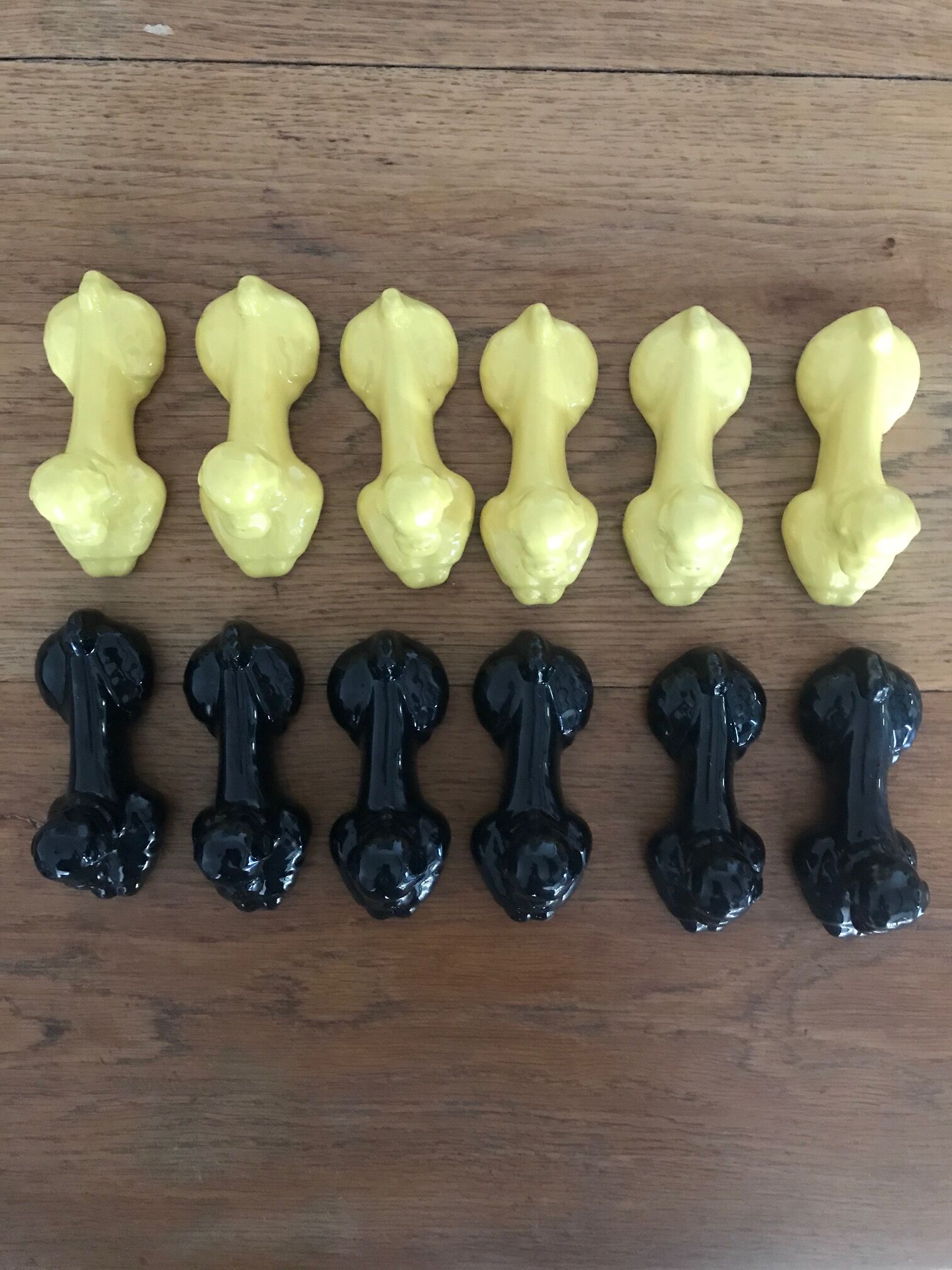 Lot of 12 vintage poodle-shaped knife holders