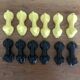 Lot de 12 porte-couteaux vintage forme caniche