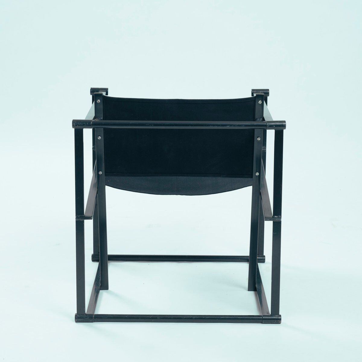 Vintage cubic steel canvas armchair by Radboud van Beekum by Pastoe, 1984