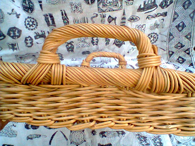 Vintage rattan tray