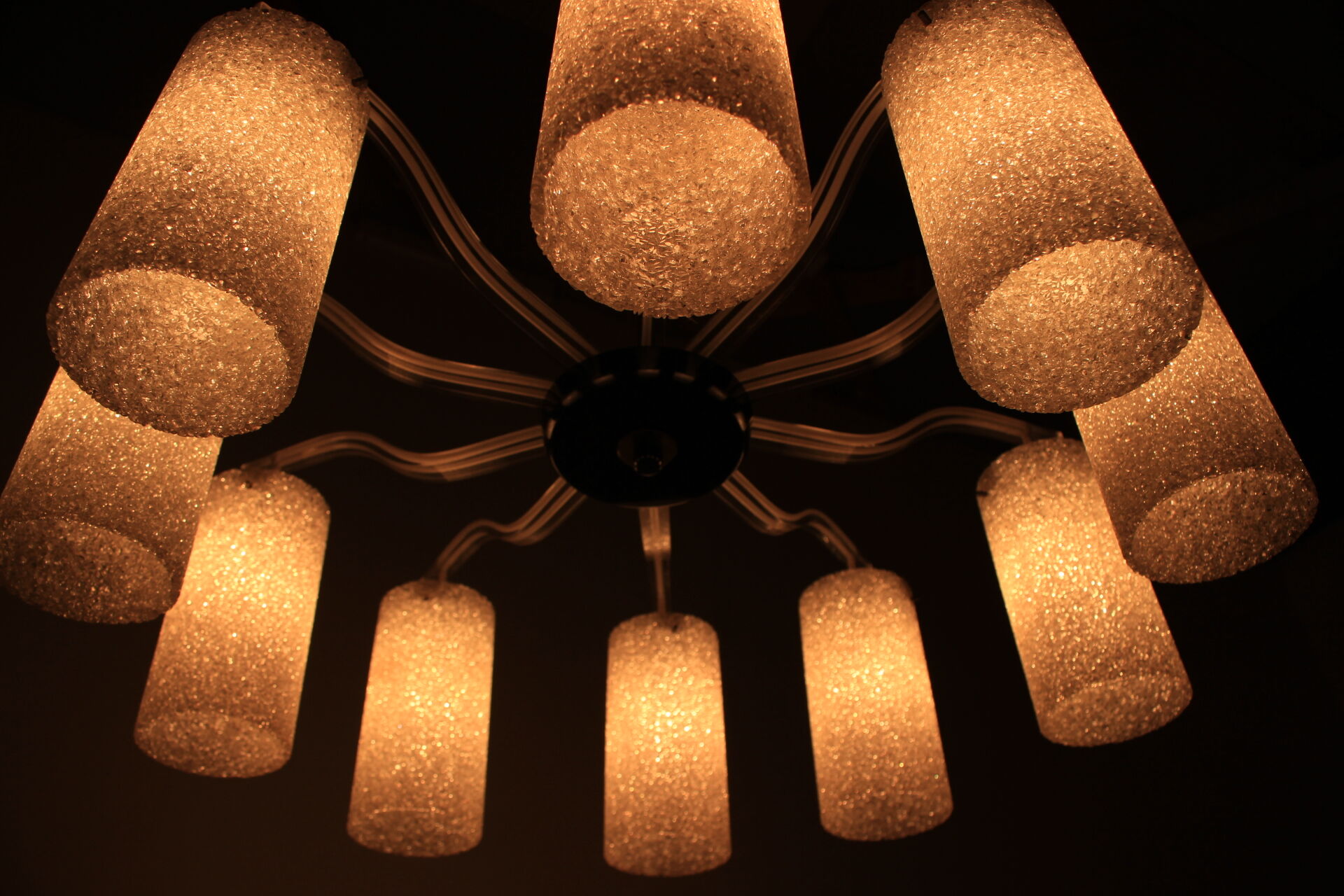 Retro plastic chandelier by Raumleuchts, 1970´s.