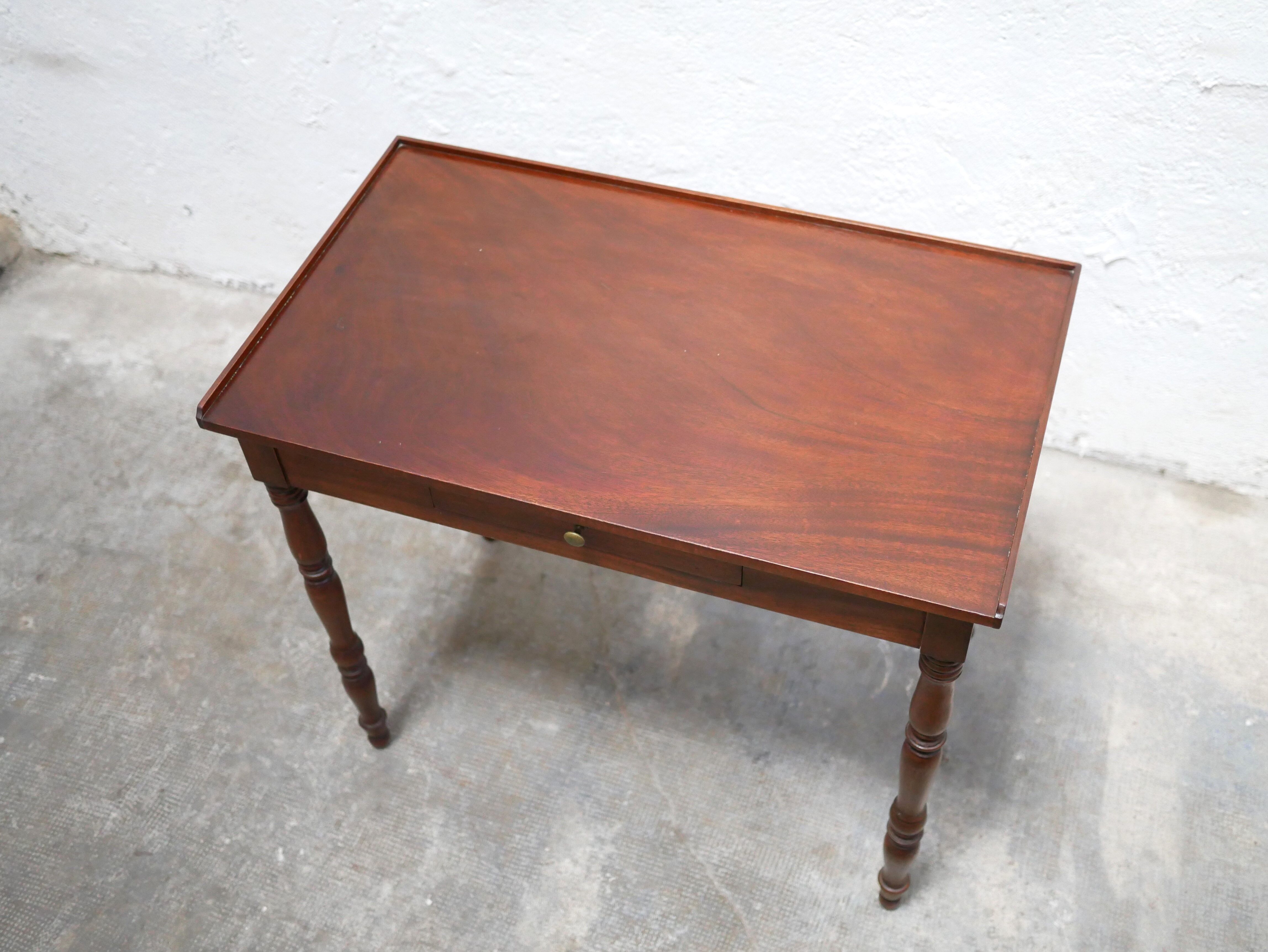 Vintage wooden desk side table