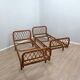 Pair 1960s Franca Helg Bonacina Rattan Malacca Daybeds