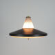 Mid-century Danish metal and glass hanging lamp