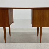 Small Danish Teak Asymmetrical Desk, 1960s.