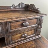 Bureau En Chêne Sculpté, Style Renaissance, XIXe Siècle