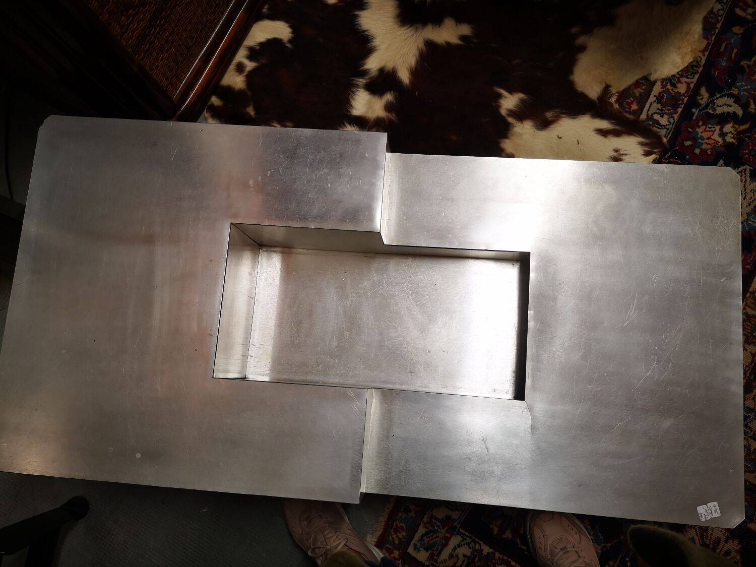 Stainless steel coffee table