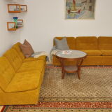Corduroy modular sofa, 1970s, set of 6