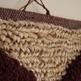 Handmade vintage bohemian jute rug, made in India, late 20th century.