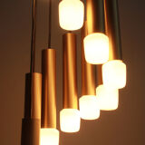 Lampe cascade des années 1970 en laiton