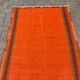 4x6 orange kilim rug, rug for kitchen, Anatolian rug, Kelim carpet