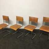 Set of 12 tubular steel chairs Mart Stam