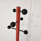 Black and red floor coat rack Italy 1980s Italian design style space age modernist
