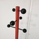 Black and red floor coat rack Italy 1980s Italian design style space age modernist