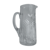 Pichet en verre gravé