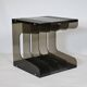 Space Age Vinyl Record Rack in Smoked Acrylic, 1970s
