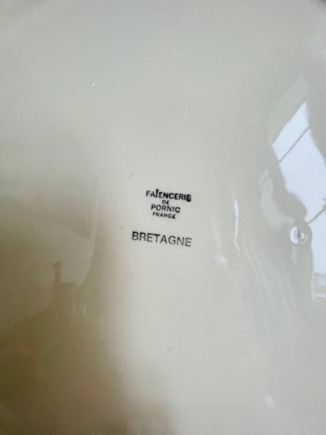 Plat à huîtres 12 places – Faïencerie de Pornic, Bretagne