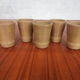 Set of 5 vintage stoneware cups