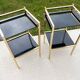 Pair of bedside tables or side tables, Hollywood Regency style,