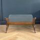 Canelé glass and wood magazine rack - 1950s