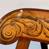 Set of Pair of Biedermeier Shovel Chairs, Walnut, Ink Painting, South Germany, 1830s