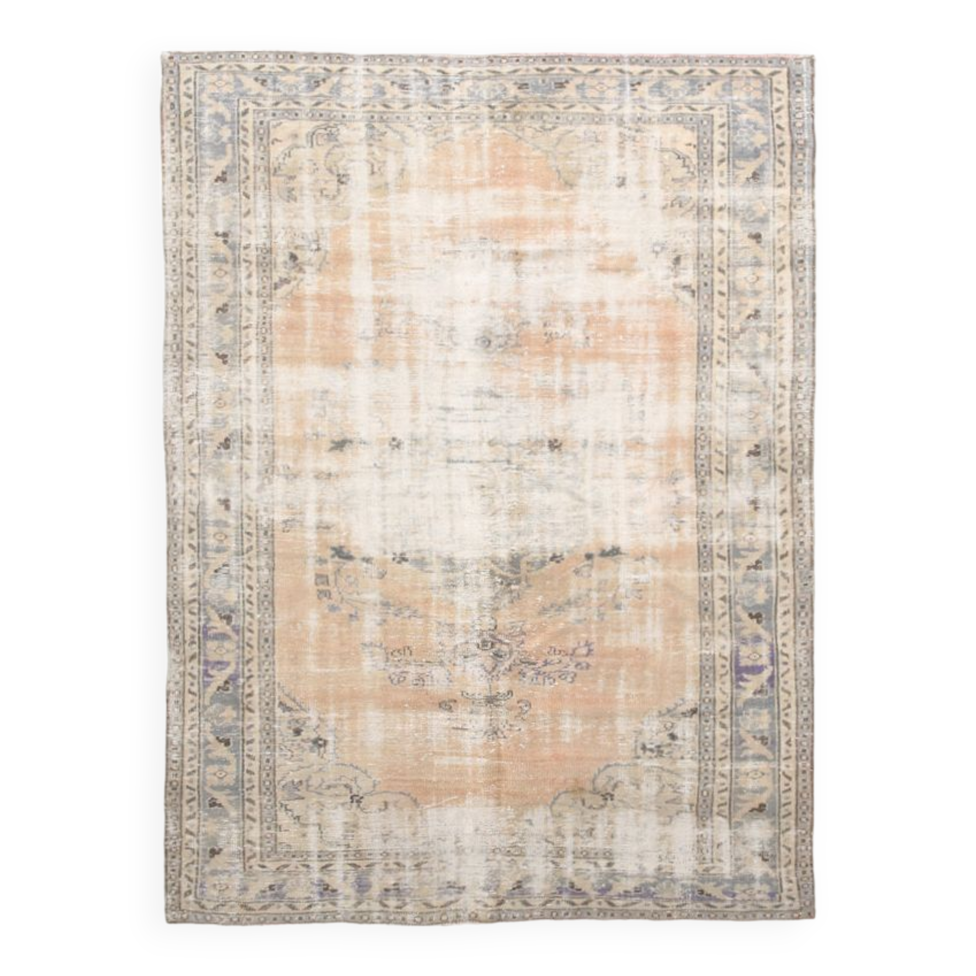 6x9 Old Antique Vintage Rug, 196x270Cm