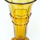 Art Deco vase, honey glass, Val Saint Lambert, Belgium, 1960s