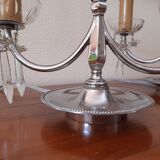 Pair of old table lamps with stamps