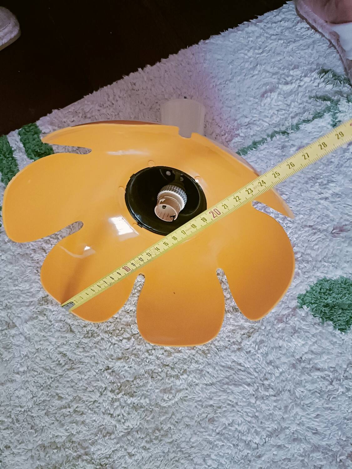 Vintage yellow flower chandelier