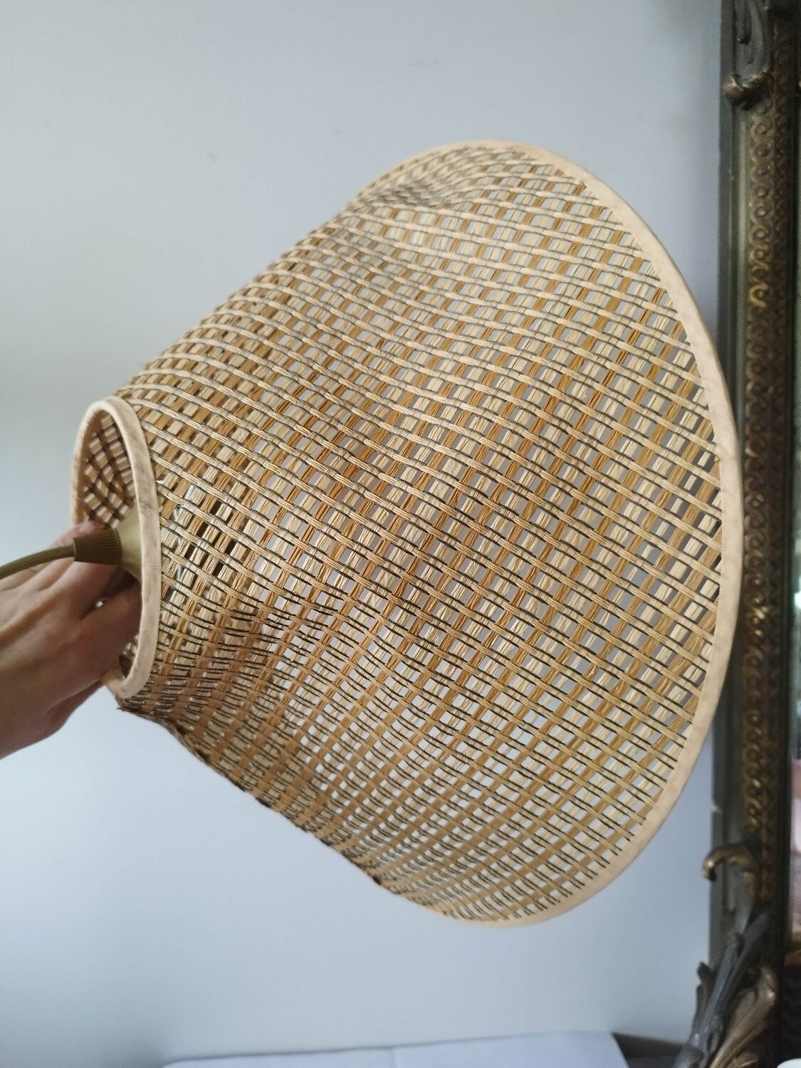 Lampshade suspension braided straw + fixing