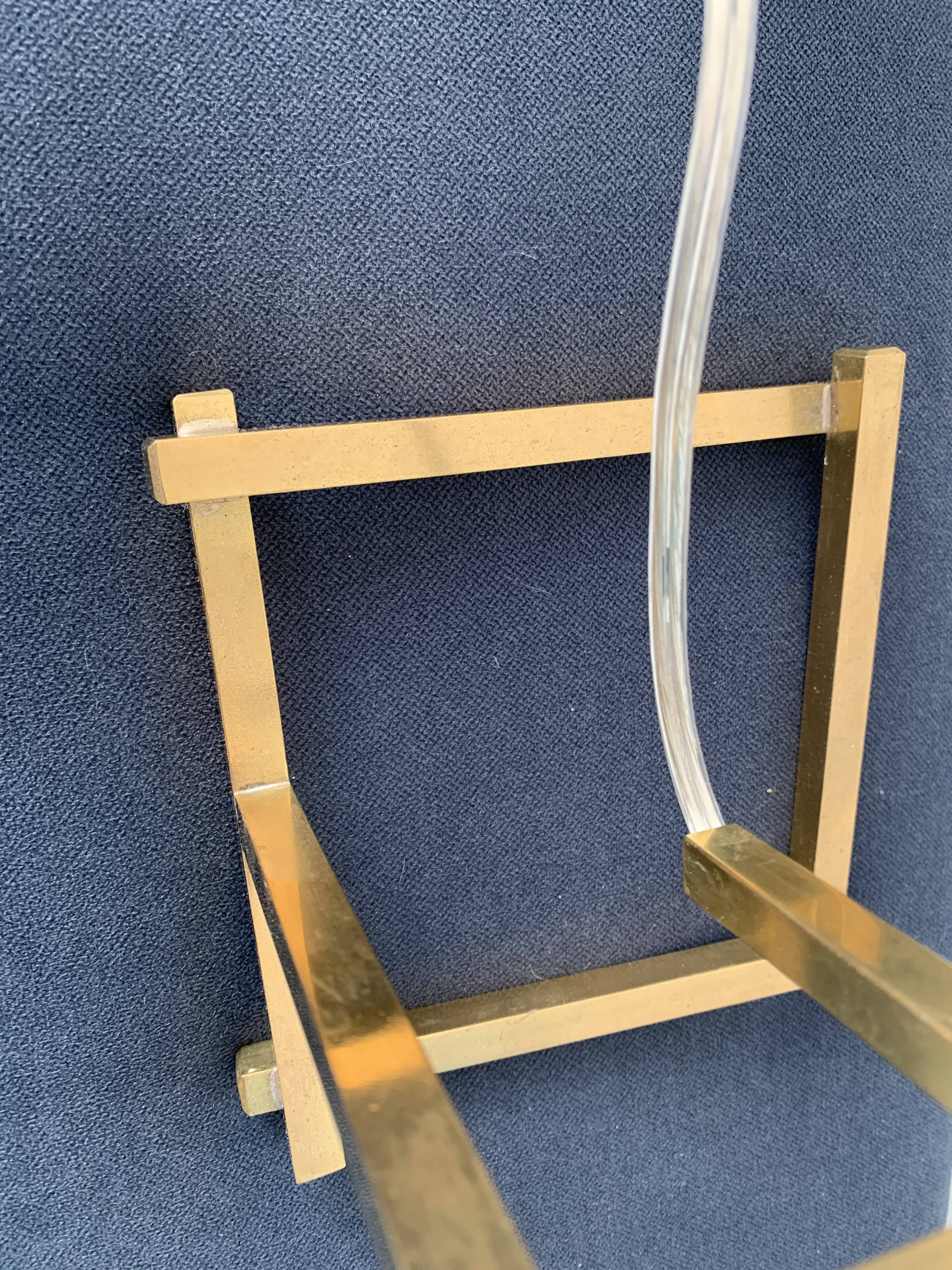 Square base brass lamp foot