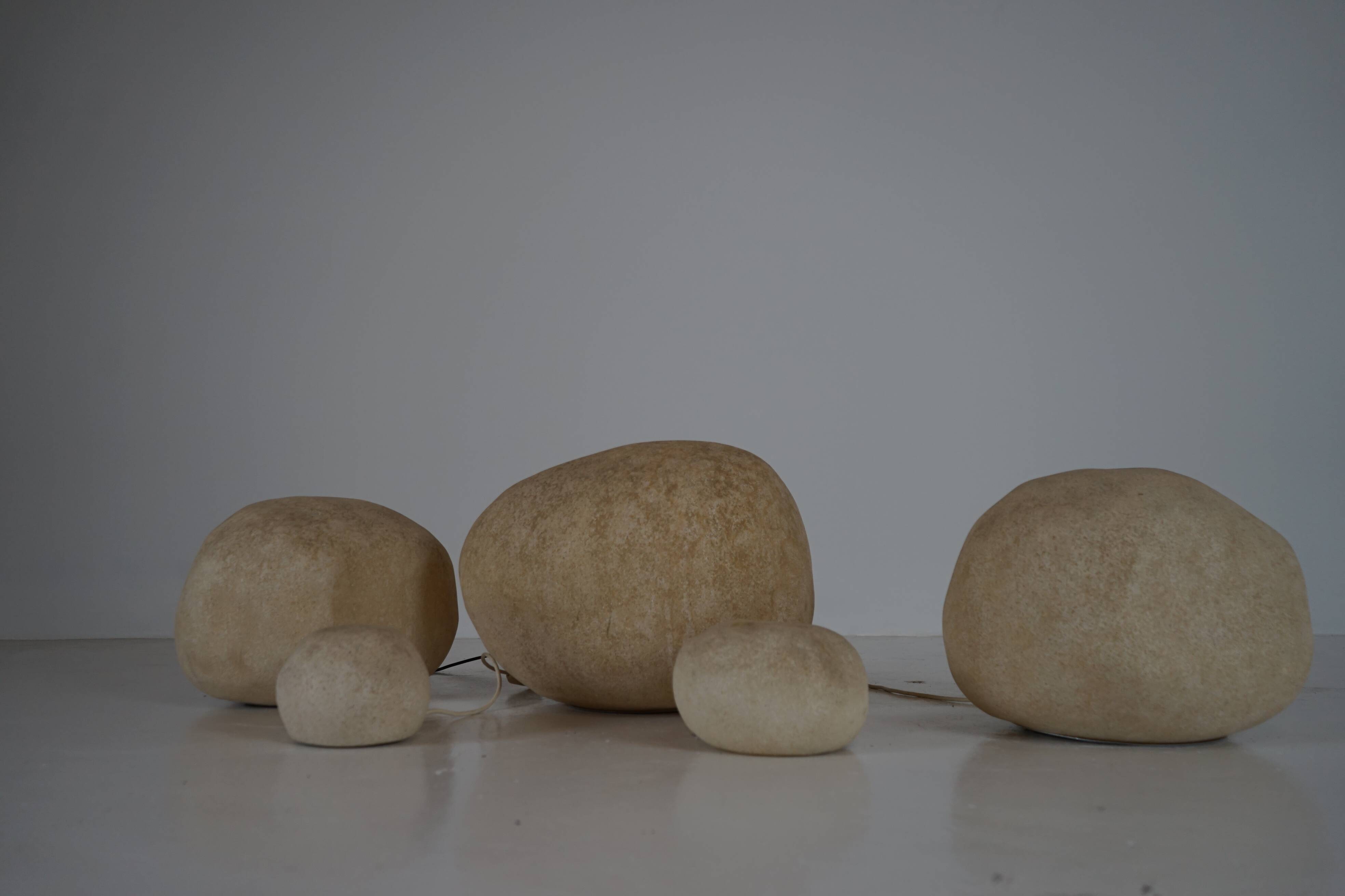 Moon Rock Andre Cazenave 1970 Paris Workshop A Signed Stone Lamp