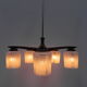 Vintage hanging lamp with 5 glass shades