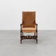 18th-Century Belgian Baroque Armchair in Wood and Leather, Louis XIV Period