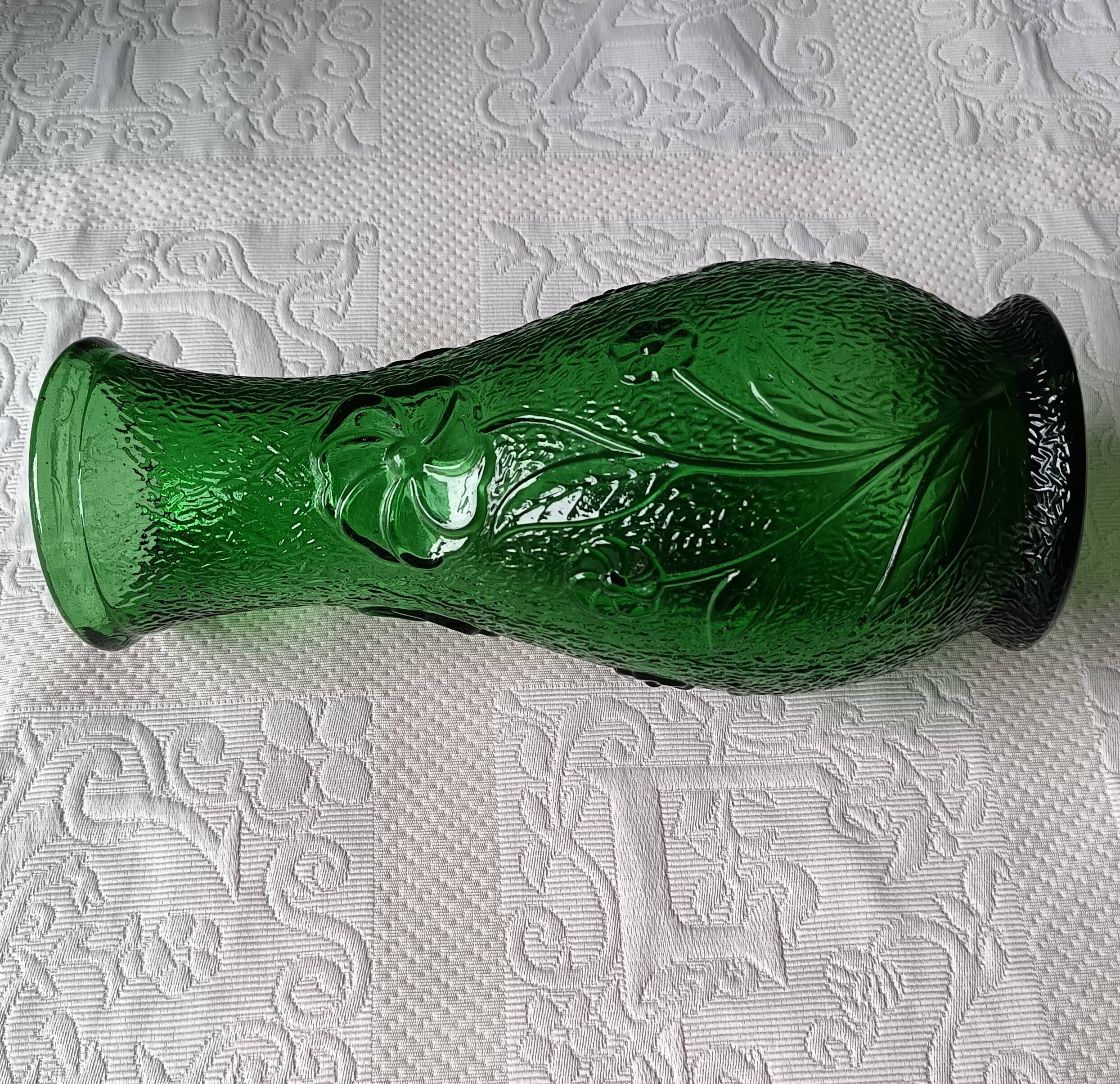 Large green glass vase circa 1950/1960, constantin italy