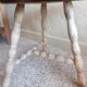 Table d'appoint ronde basse rénovée