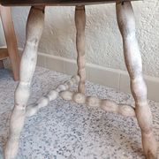 Renovated round low side table