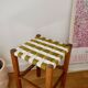 Tabouret bois, tissé