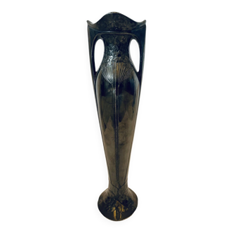 Christofle vase in silver metal