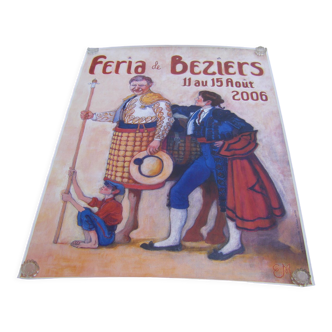 Poster "féria de béziers". dimensions: 120 x 175 cm