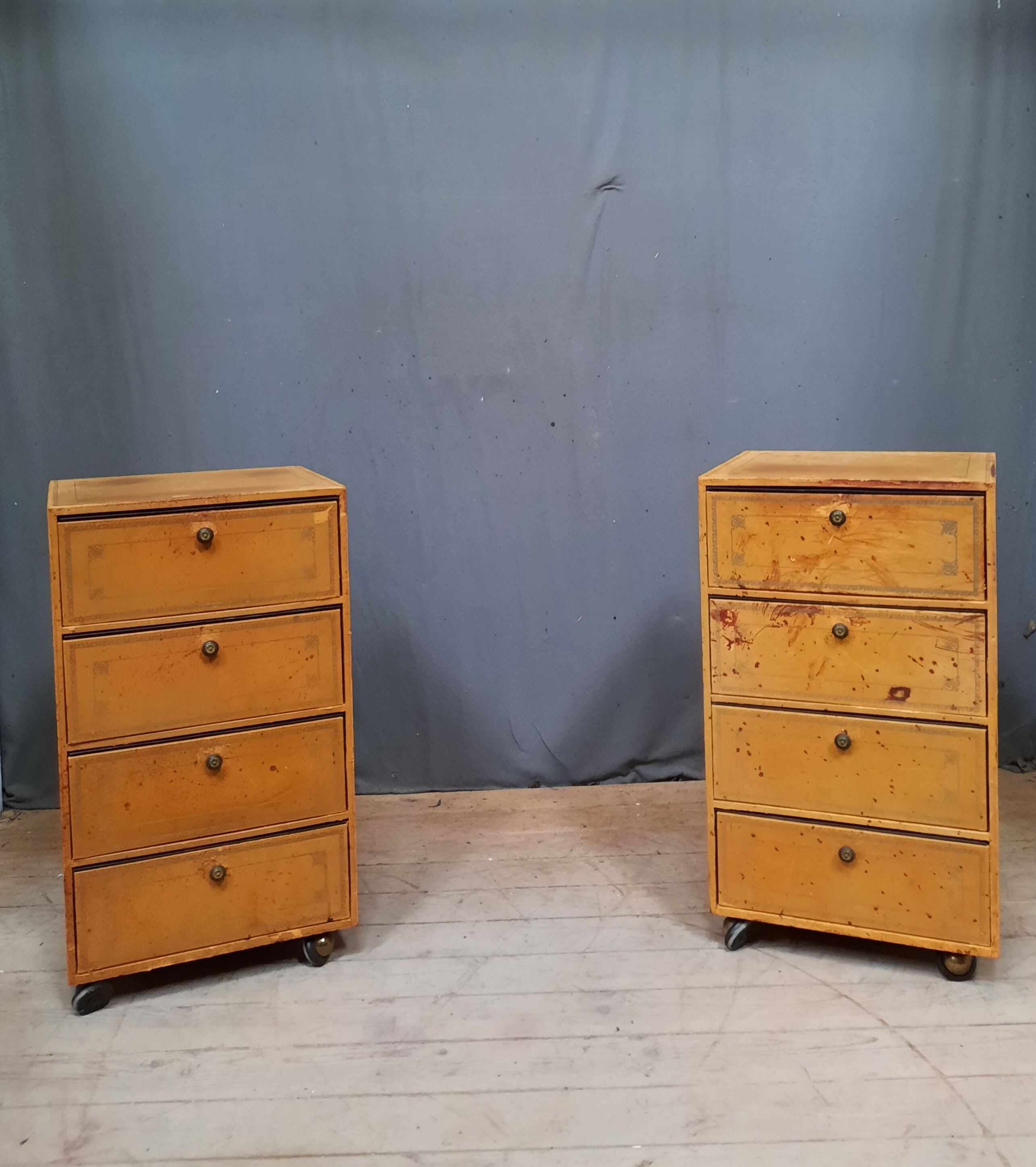 Pair of leather cardboard makers