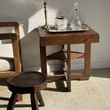 Small oval Art Deco mirror in brown and gold 33x54.