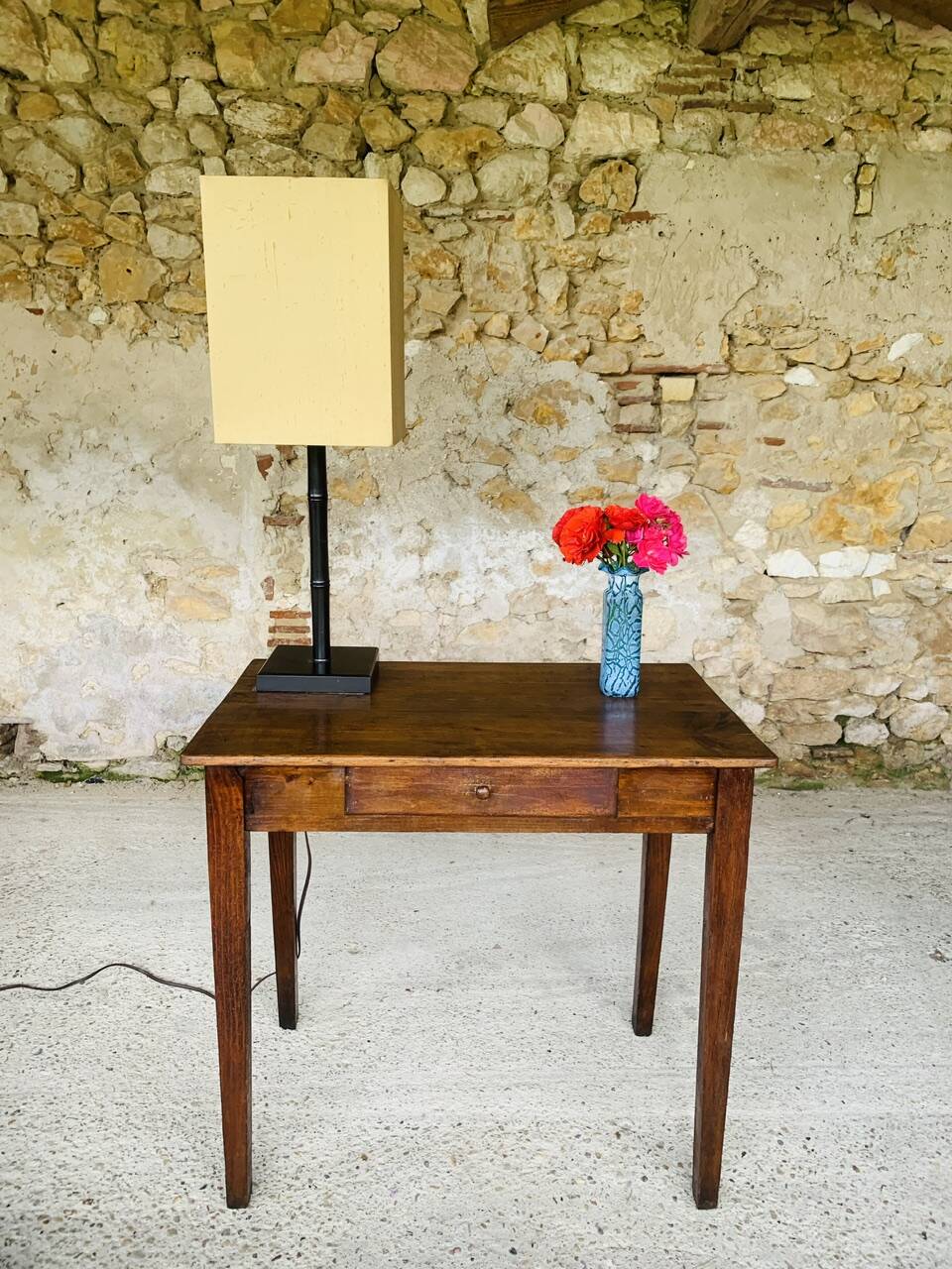 Wooden farmhouse console, circa 40's/50's