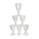 Set of 6 20s moulded glass glasses