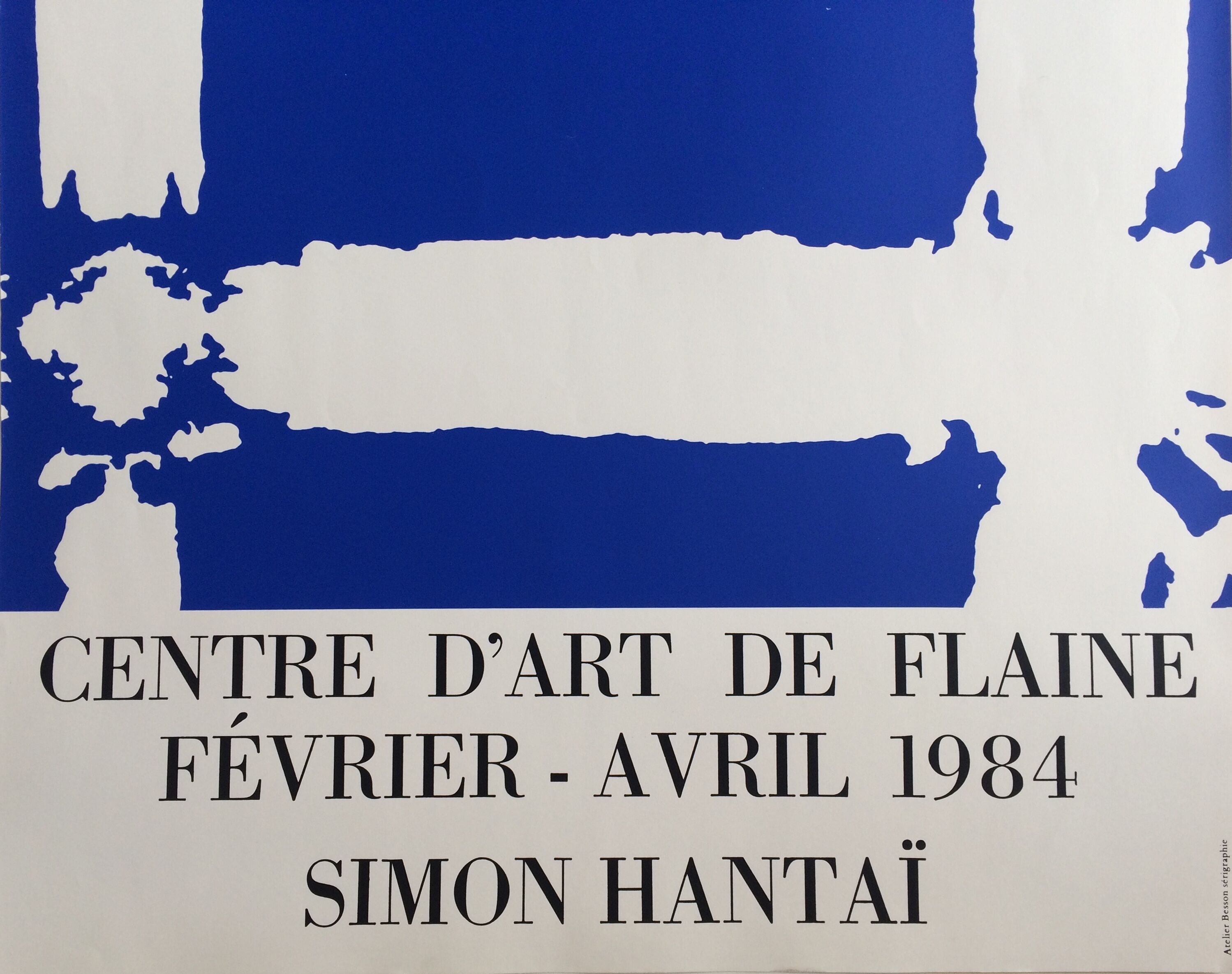 Simon Hantaï, Centre d'art de Flaine, 1984. Original poster in screen print (large format)