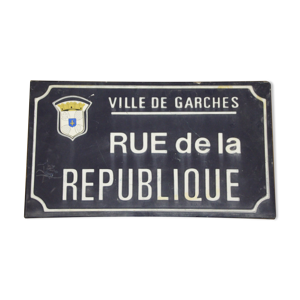 Plaque de rue Ville de Garches