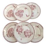 6 assiettes plates Choisy Leroy
