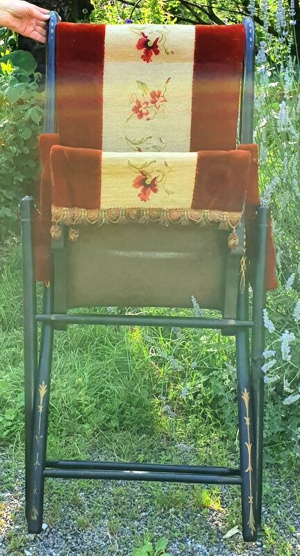 Folding armchair chair Napoleon III of the nineteenth century