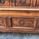 Breton chest bench carved from the early 20th century in solid oak.